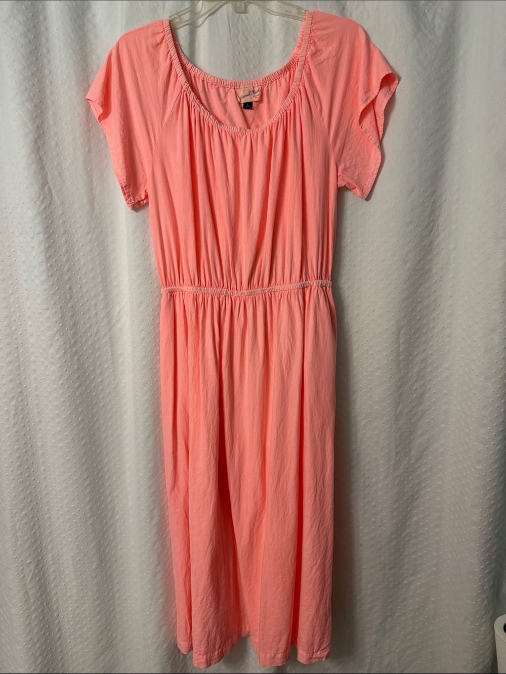 Universal Thread Coral Pink Elastic-Waist Maxi Dress Size Large
